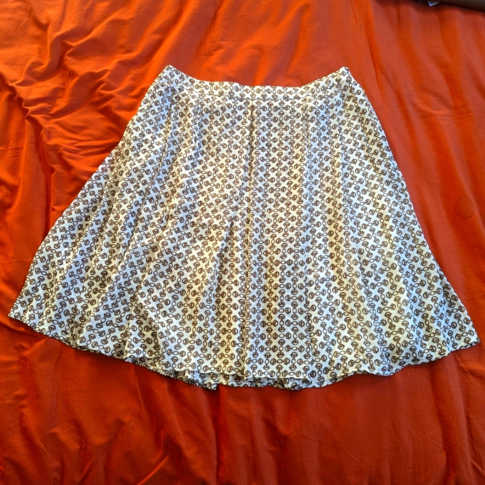 Tori Burch Chain Link Pleated Skirt with flaws